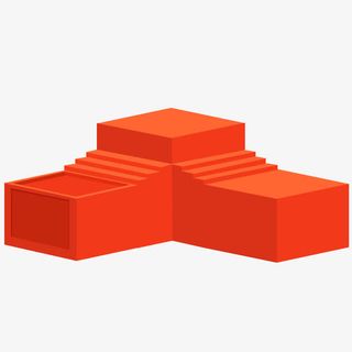 红色的颁奖台免抠