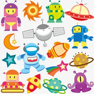 卡通太空素材免抠