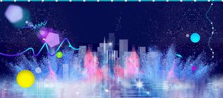 天猫狂暑季激情狂欢蓝色banner高清