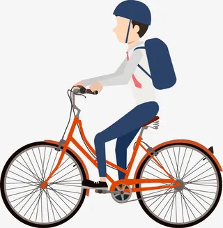 骑脚踏车免抠