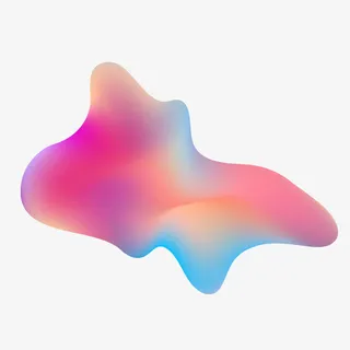 不规则图形彩色渐变流体设计素材免抠手绘/卡通卡通元素