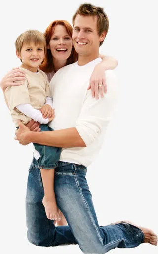 高清外国全家福海报免抠