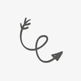 墨迹弓箭指向箭头免抠