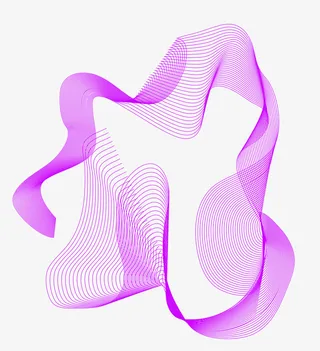 彩色旋转线条螺旋科技免抠