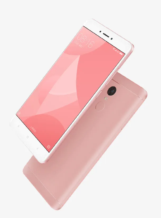 粉色小米note4X手机免抠