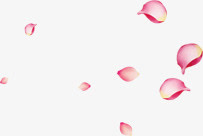 中秋节红粉色漂浮花朵免抠