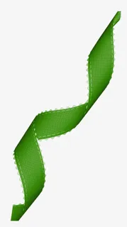 绿色丝带漂浮免抠