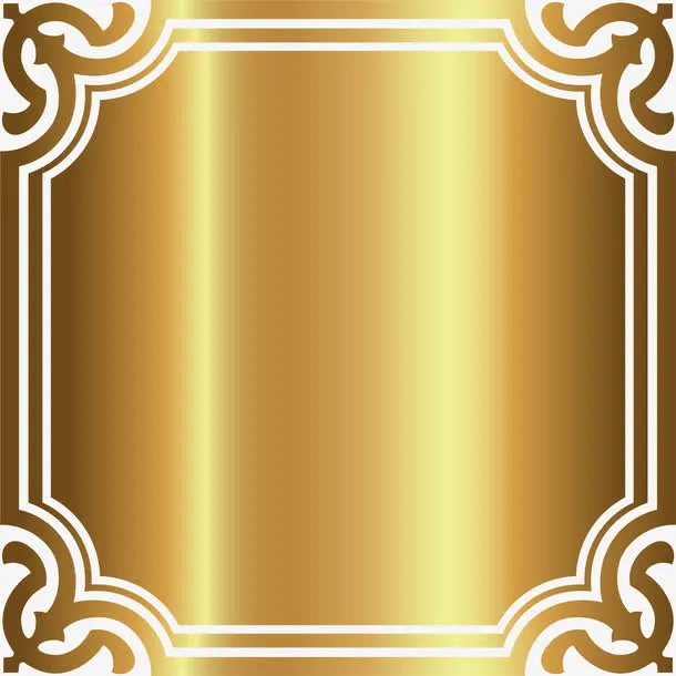 奢华金色边框免抠