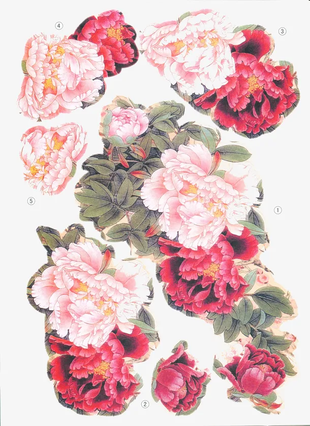 水彩国画免抠