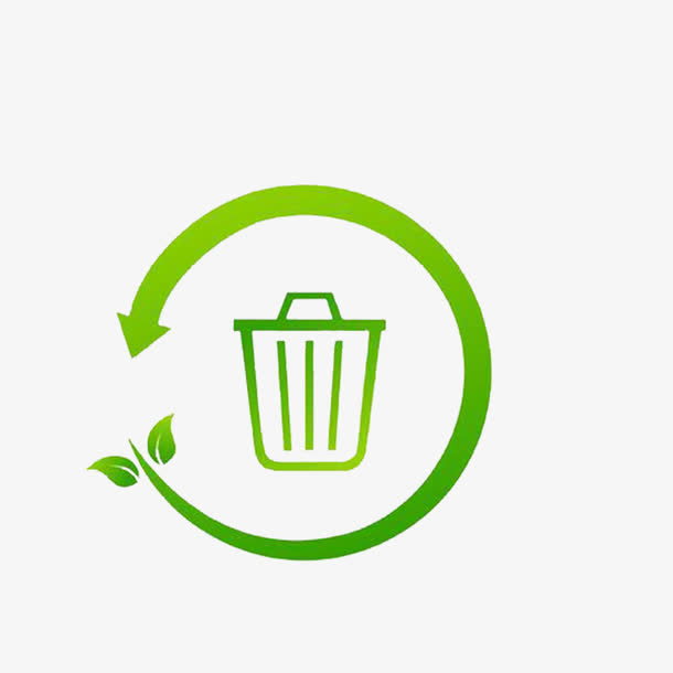 卡通绿色的环保标志PSD分层免抠