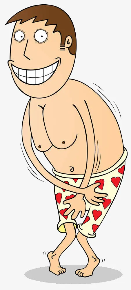 没穿衣服的害羞男子免抠