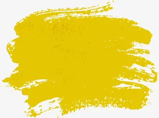 黄色水彩涂抹晕染免抠
