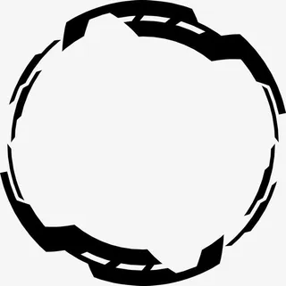 中国风水墨几何科技圆环免抠