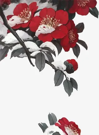 古风雪和梅花免抠