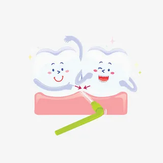 高兴的牙齿免抠