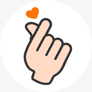 彩色手绘心形比心元素免抠