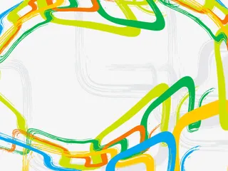 炫彩不规则几何图形免抠