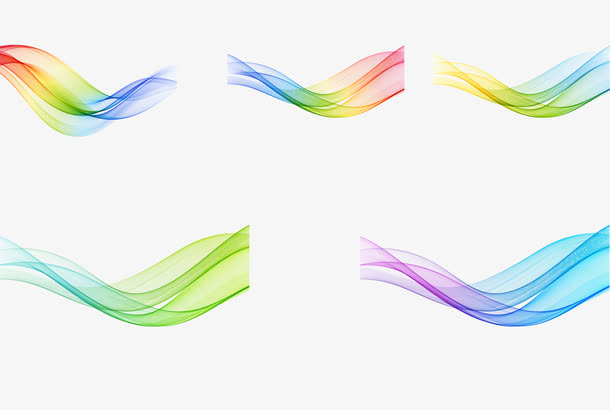 炫彩线条背景设计矢量素材