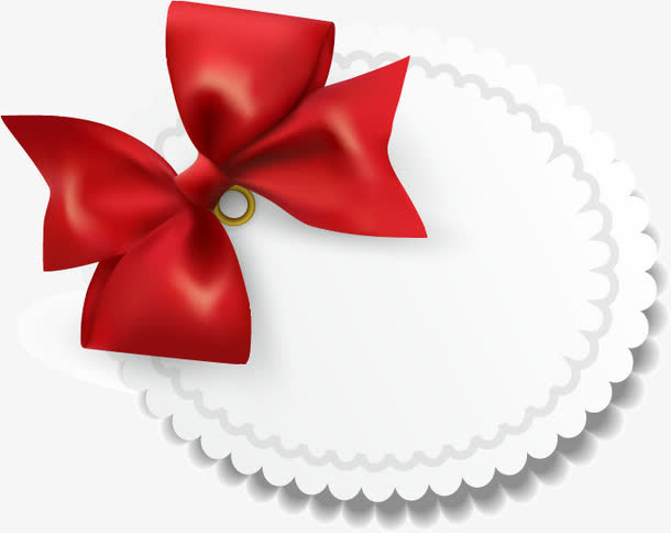 蝴蝶结标签免抠