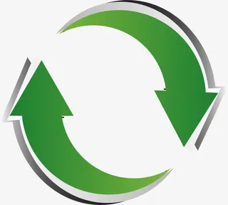 卡通绿色箭头简图免抠