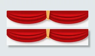 红色帘布马年大吉免抠