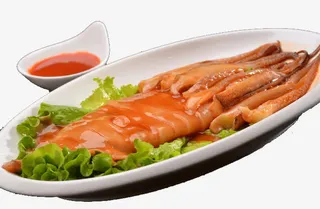 原汁烧烤鲜鱿鱼免抠