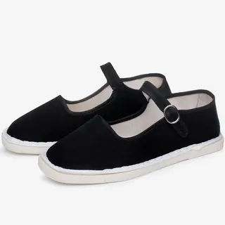 老年人黑色布鞋免抠