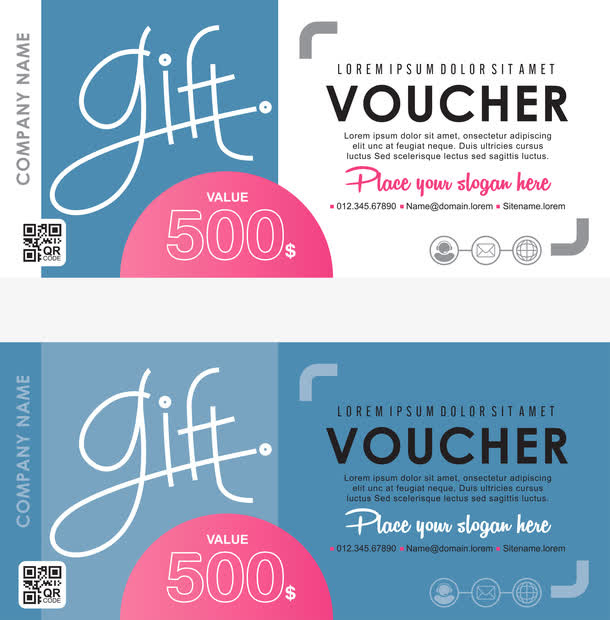 矢量礼品卡设计免抠