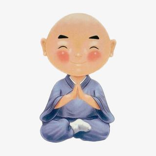 手绘微笑的小和尚免抠