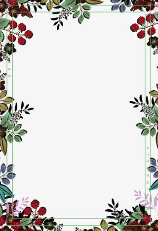 春天杨梅个性风格边框免抠