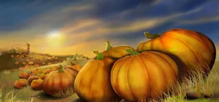 卡通南瓜感恩节背景高清