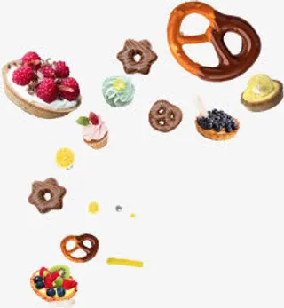 水果 小蛋糕漂浮png素材免抠