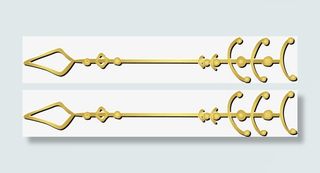 小清新金色箭头免抠