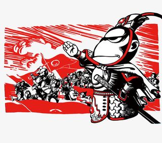 猴子军团插画免抠