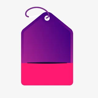 紫色渐变活动标签免抠