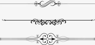 花纹直线分割线免抠