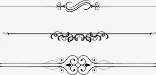 花纹直线分割线免抠