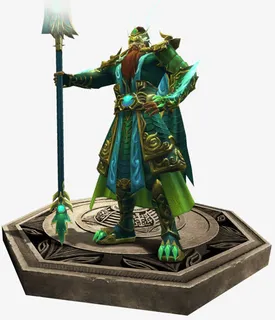 绿色盔甲游戏人物古风手绘免抠