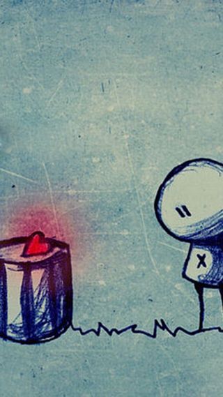 手绘卡通爱心H5背景高清