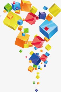 漂浮立体几何免抠