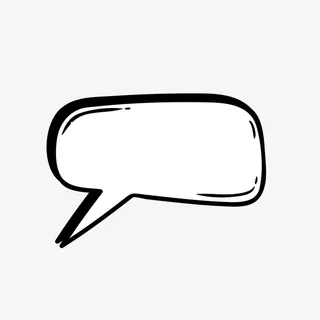 对话框漫画对话框简约对话框黑白会话框免抠