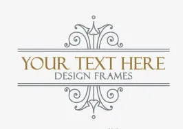 欧式花纹边框免抠