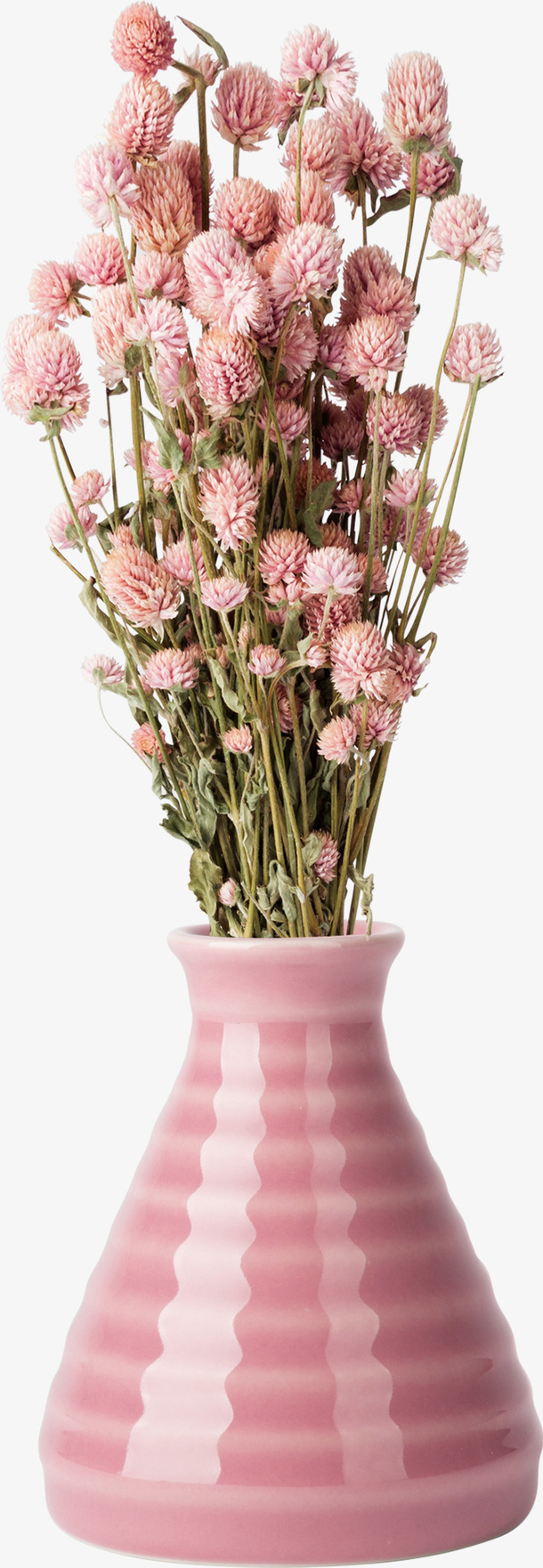 小清新花瓶花束素材免抠