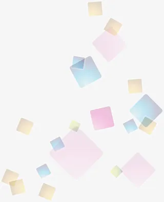 多彩拼接方块免抠