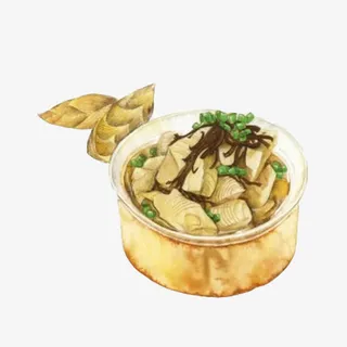 红烧竹笋手绘画素材图片免抠