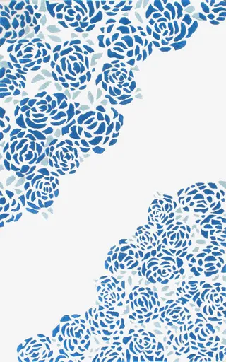 蓝色玫瑰底纹免抠