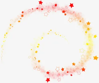 漂浮炫彩星星免抠