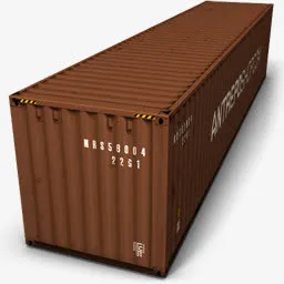 brown棕色的集装箱免抠