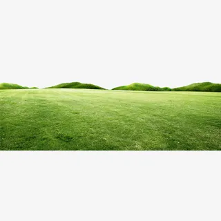 草地小山丘绿色清新春天免抠背景摄影风景元素