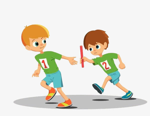 男孩接力比赛免抠